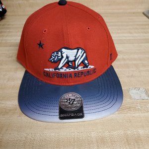 Mens California Republic Snapback Hat
